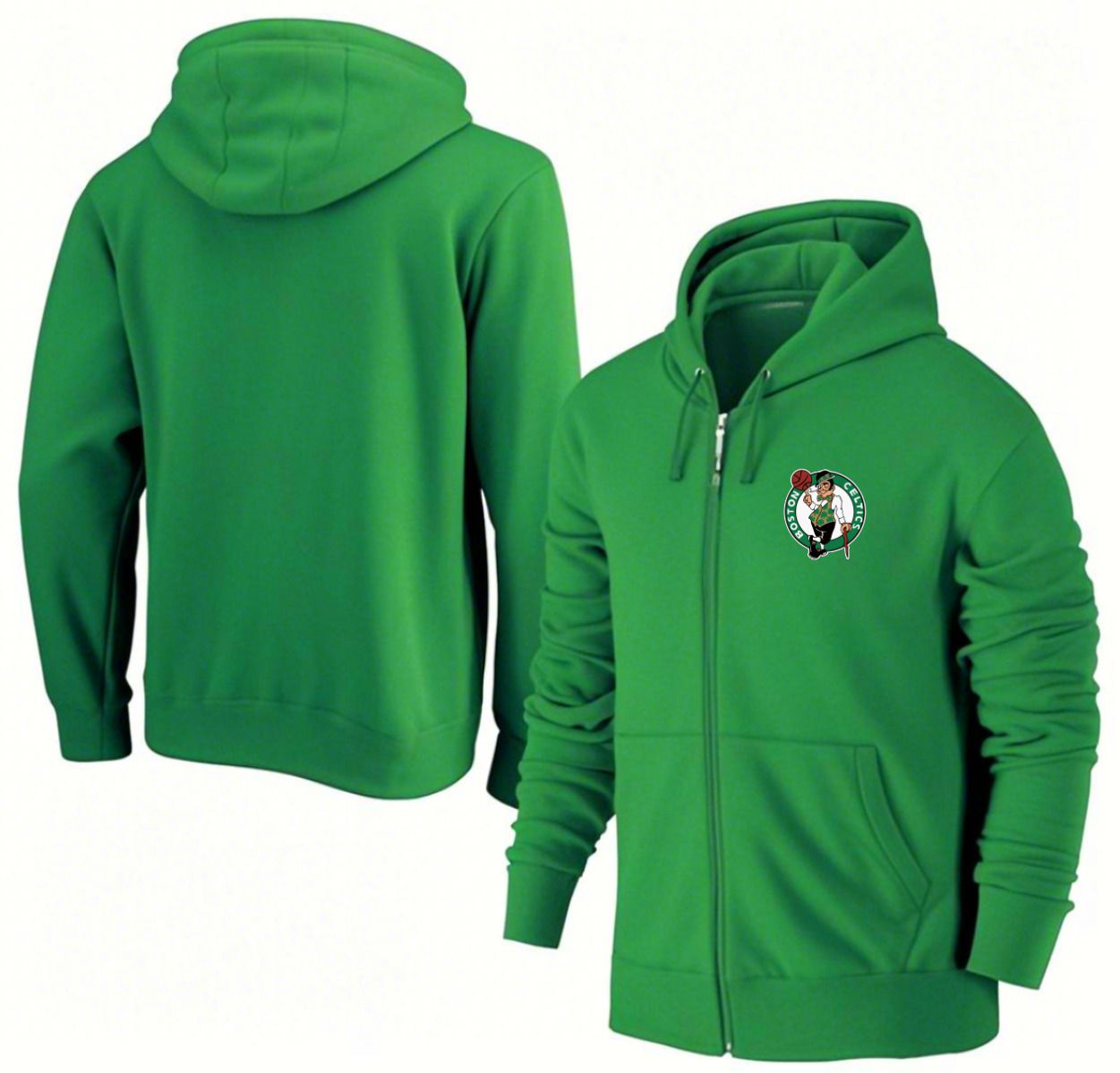 Men Boston Celtics Green Zipper hoodie 2025 NBA Jersey style 1->boston celtics->NBA Jersey
